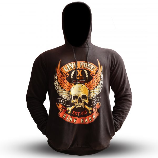 Live Free Ride Hard Hoody Black