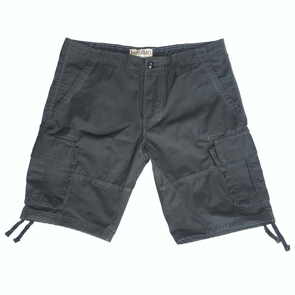 Black Multi Pocket Casual Cargo Short