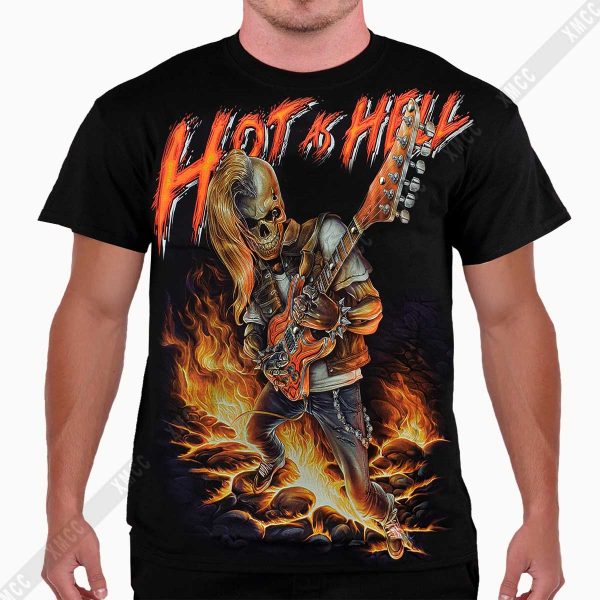 Hot As Hell Rock 3D T-shirt Glow in the dark