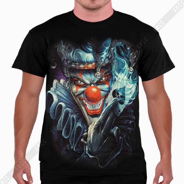 Joker Blue Flames 3D T-shirt Glow in the dark