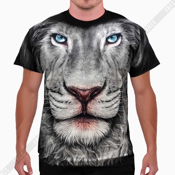 Lion Blue Eye 3D T-shirt Glow in the dark