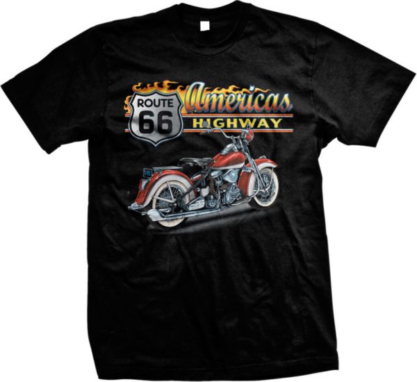 Classic Route 66 Americas Highway Biker T-shirt