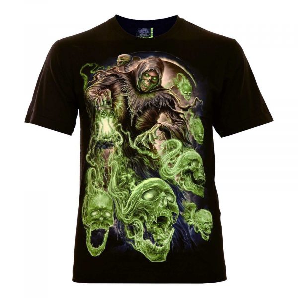 Reaper Skulls 3D T-shirt Glow in the dark