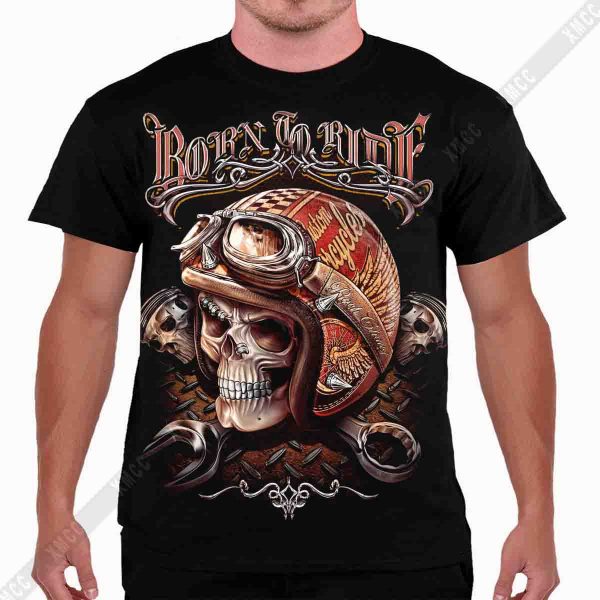 Born To Ride 3D T-shirt Glow in the dark
